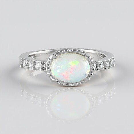 Anello in argento con Opale di Welo
