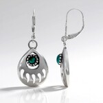 Boucles d'oreilles en argent et Turquoise bleue de Mohavie (Jones Lee)