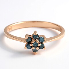 Anello placcato in oro con Diamante Fancy