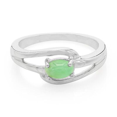 Bague en argent et Chrysoprase impériale