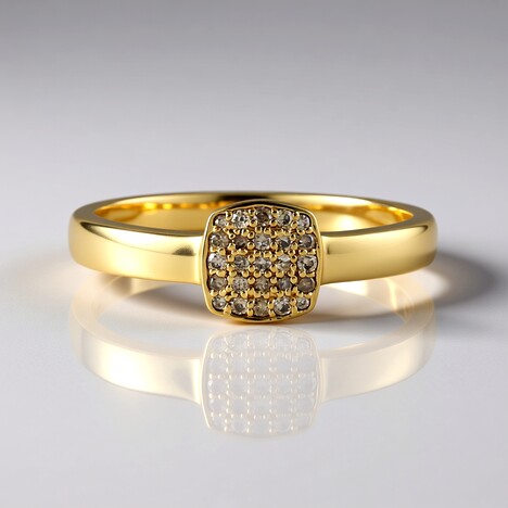 Anello in oro con Diamante Champagne I2 (de Melo Gold)