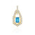 Zilveren hanger met een neon blauwe apatiet