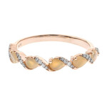 Anillo en oro con Ópalo Welo AAA