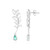 Colombian Emerald Silver Earrings
