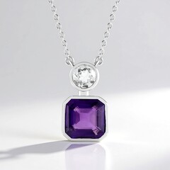 Collana in argento con Ametista Zambiana (de Melo)