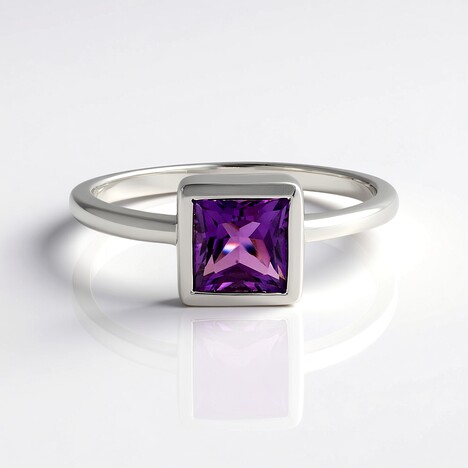Anello in argento con Ametista del Marocco