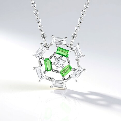 Collana in argento con Lemshuku Tsavorite