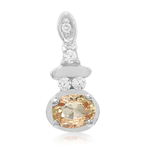 Padparadscha-Saphir-Silberanhänger