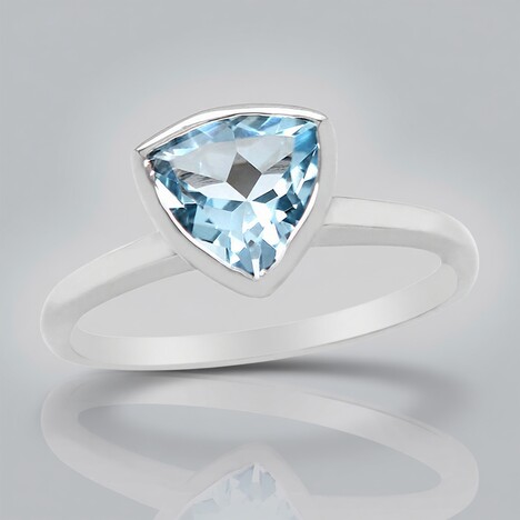 Anello in argento con Topazio Blu Cielo