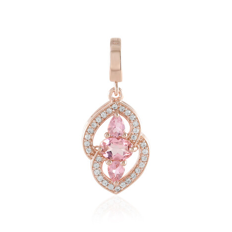 Nigerianischer Pinkfarbener Turmalin-Silberanhänger
