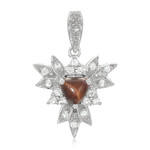 Rotes Tigerauge-Silberanhänger