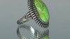 Anillo en plata con Turquesa verde Mohave Kingman (Jones Lee)