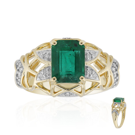 Anello in oro con Smeraldo Zambia (Rifkind 1894 Collection)