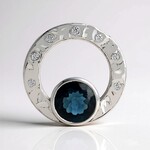 Ciondolo in argento con Topazio Blu Londra (de Melo Essence)