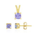 Set en plata con Tanzanita