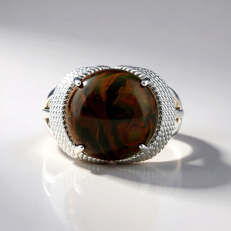 Anello in argento con Pietersite Dorata
