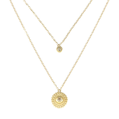 VS1 Schokoladen-Brillant-Goldcollier (de Melo)