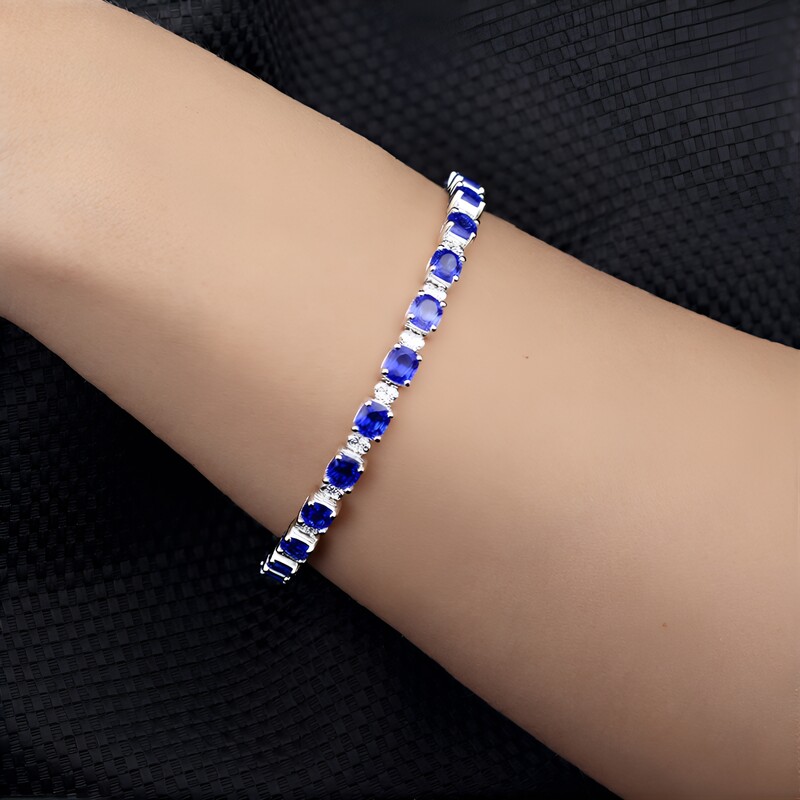 Bracelet en or et Tanzanite AAA