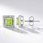 Pendientes en plata con Esfena