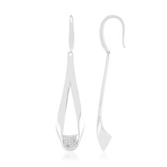 Zilveren oorbellen met zirkonen