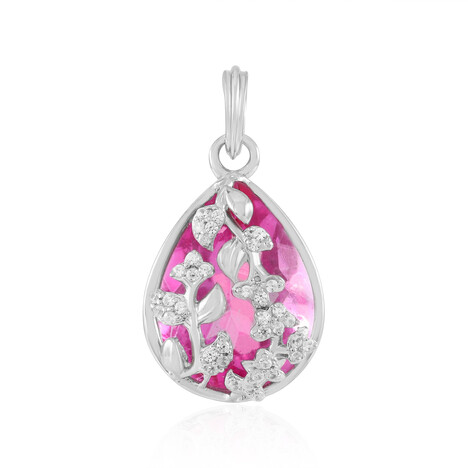 Ciondolo in argento con Quarzo Color Rosa