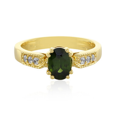 Grüner Ceylon-Zirkon-Silberring