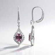 Boucles d'oreilles en or et Spinelle rose de Birmanie (CIRARI)