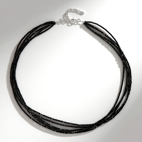 Collana in argento con Spinello Nero