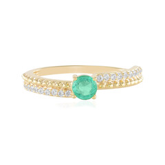 Bague en argent et Emeraude de Russie (Adela Silber)