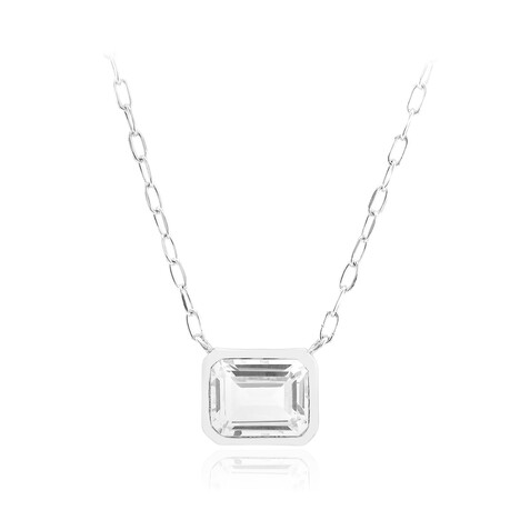 Weißer Topas-Silbercollier