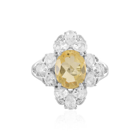 Anillo en plata con Citrino