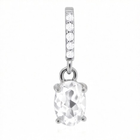 Pendentif en or et Opale hyalite du Mexique