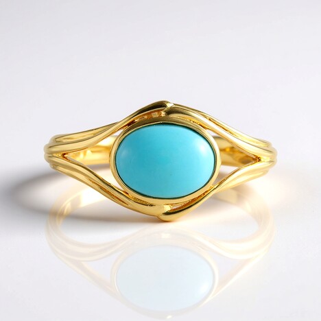 Anello in argento con Turchese Sleeping Beauty (Faszination Türkis)