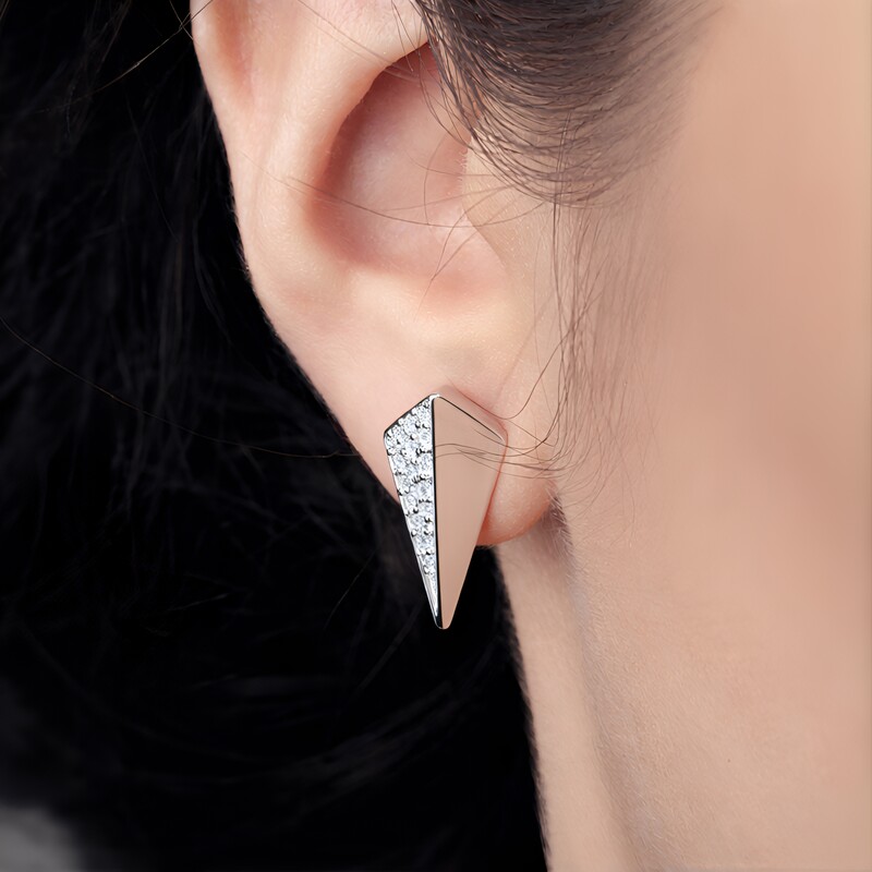 I1 (H) Brillant-Silberohrringe (de Melo)