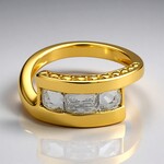 Anello in argento con Quarzo Bianco (TPC)