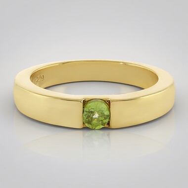 Sphene Silver Ring
