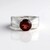 Anello in argento con Granato Mozambico
