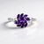 Anello in argento con Ametista Siberiana (de Melo)