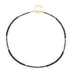 Edelstein-Silberhalskette