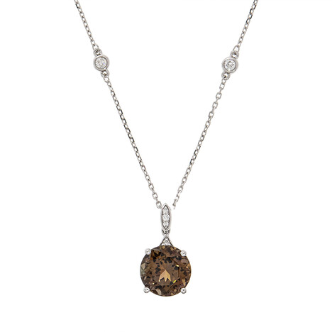 Gouden halsketting met een Onverhitte Tanzaniet (CIRARI)