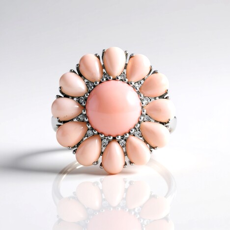 Anello in argento con Opale Rosa (de Melo Essence)