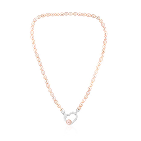 Collar en plata con Perla rosa Freshwater