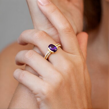Sibirischer Amethyst-Silberring