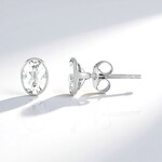 Orecchini in argento con Topazio Bianco