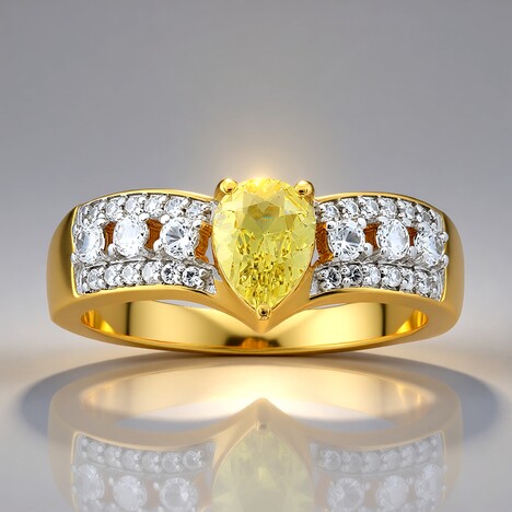 Anello in oro con Berillo Dorato Australiano