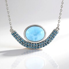Collana in argento con Larimar