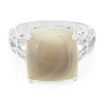 Bague en argent et Agate du Botswana