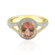 Brasilianischer Pinkfarbener Turmalin-Goldring (Annette)