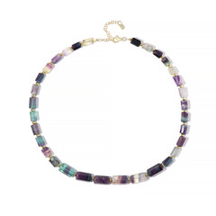 Collana in argento con Fluorite Bicolore