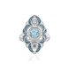Sky Blue Topaz Silver Ring (Adela Silber)